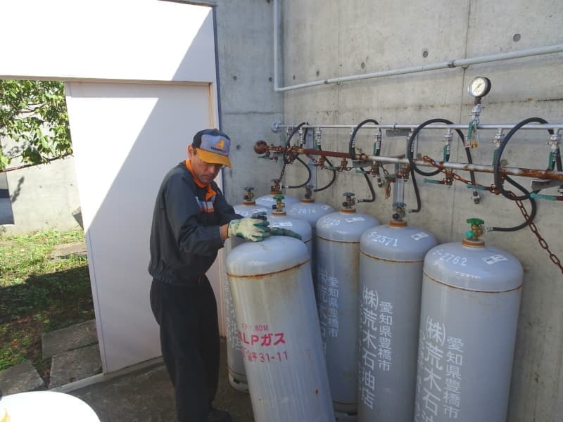 ガスボンベ配送体制